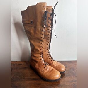 Birkenstock Longford Camel Brown Leather Knee-High Boots size 41 US 10